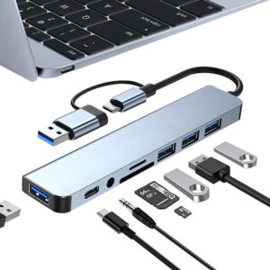 Adaptateur hub 8 en 2 vers usb, station d'accueil pour ordinateur portable, hub usb-c, offre spéciale