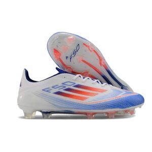 Chaussure Adidas F50 Elite FG Blanc Bleu Rouge