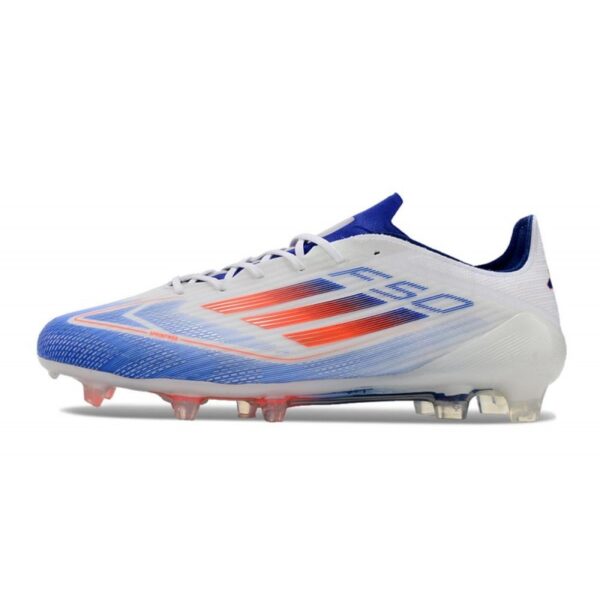 Chaussure Adidas F50 Elite FG Blanc Bleu Rouge