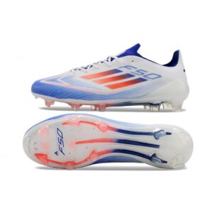 Chaussure Adidas F50 Elite FG Blanc Bleu Rouge