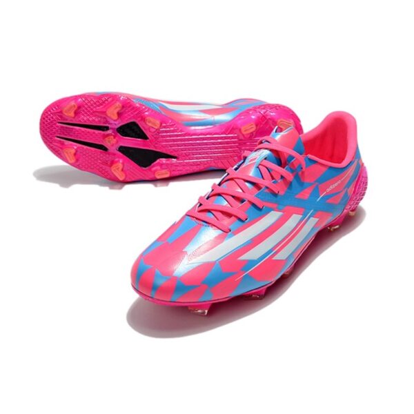 Chaussure de foot adidas F50 Ghosted Adizero FG Rose Bleu Blanc