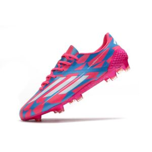 Chaussure de foot adidas F50 Ghosted Adizero FG Rose Bleu Blanc