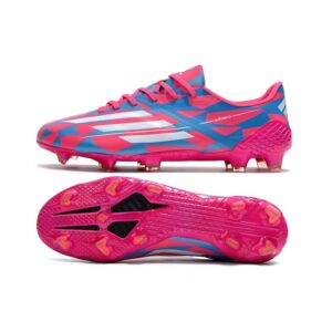 Chaussure de foot adidas F50 Ghosted Adizero FG Rose Bleu Blanc