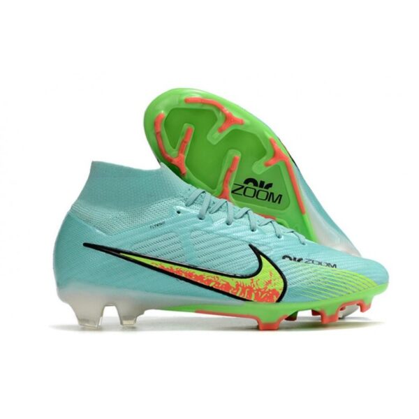 Crampon Neuf Mbappe Nike Mercurial Superfly 7 Elite FG -Gris Or Vert