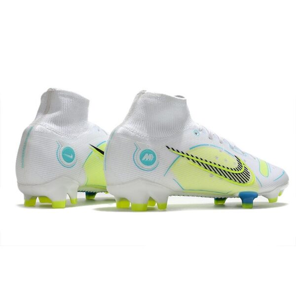 Nike Mercurial Superfly 8 Elite FG Blanc Bleu Jaune